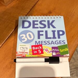 Desk Flip Messages Pad with Black Pen